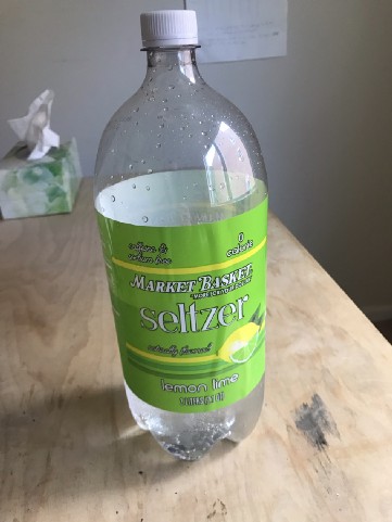 polyethylene terephthalate seltzer bottle.