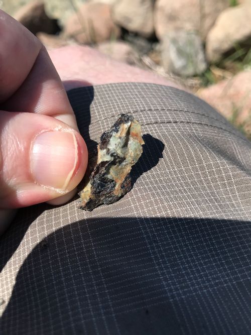 Maybe a flint or quartz inclusion?